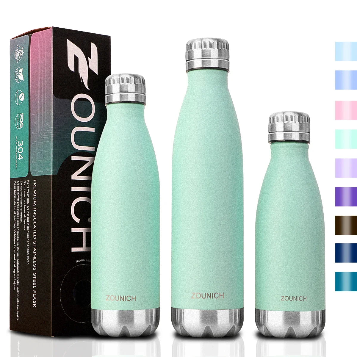 500Ml Double-Wall Insulated Vacuum Flask Stainless Steel Water Bottle for Sport Water Bottles Portable Thermos Bottle