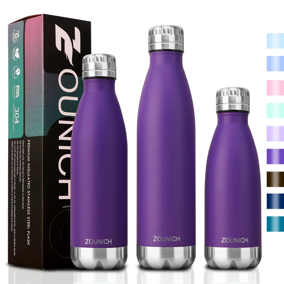 500Ml Double-Wall Insulated Vacuum Flask Stainless Steel Water Bottle for Sport Water Bottles Portable Thermos Bottle