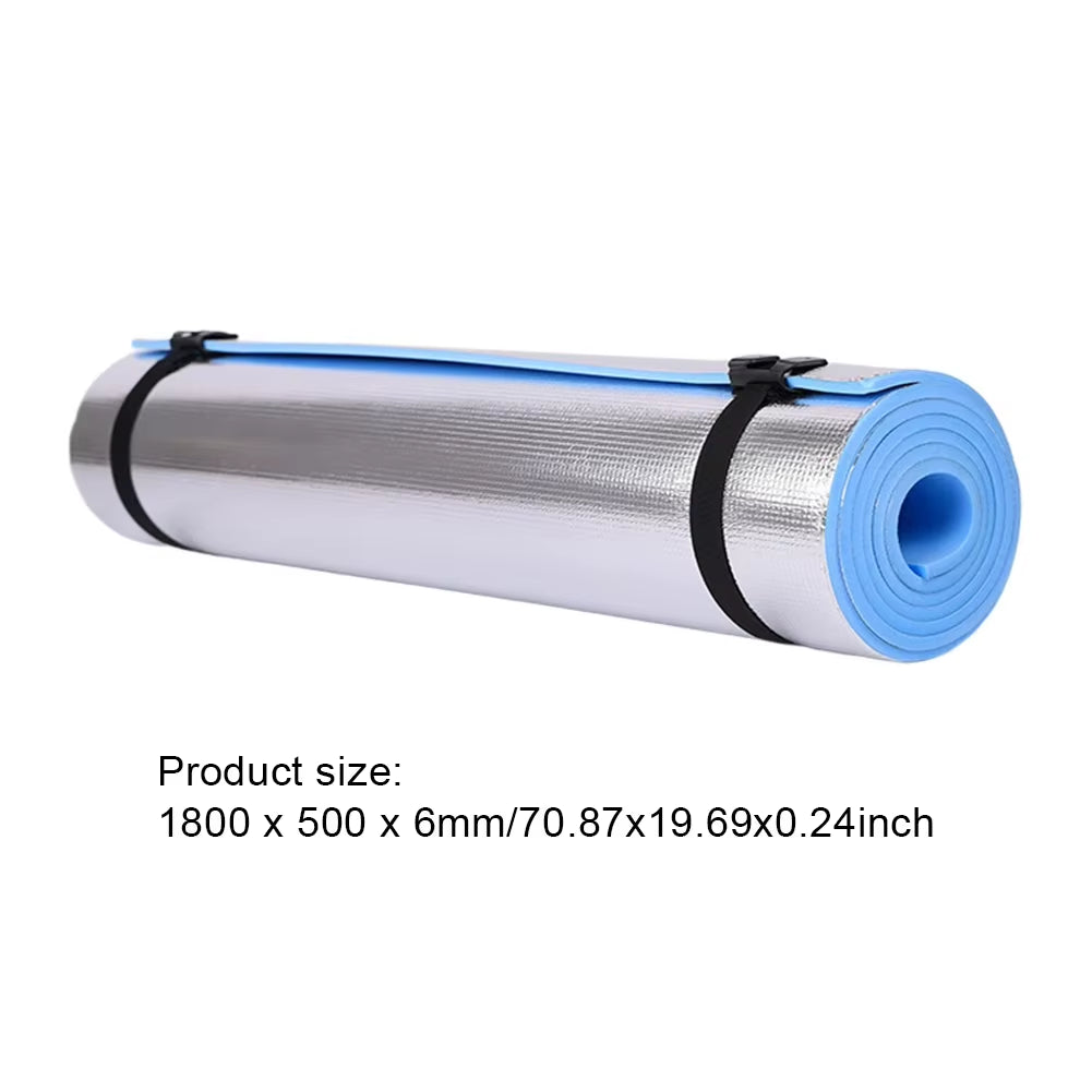 10/8/6Mm Thickened Yoga Mat EVA Exercise Pad Aluminum Membrane Fitness Exercise Mat Portable Multifunction for Camping Picnic