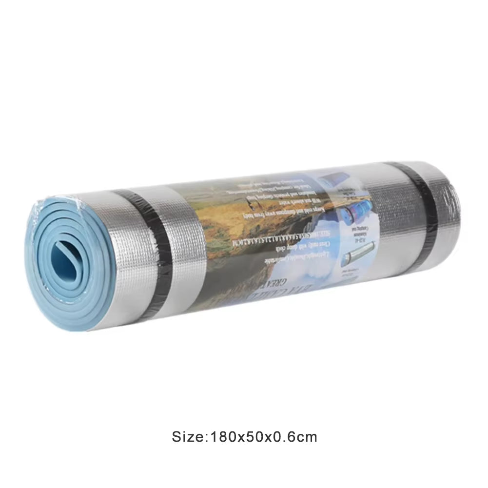 10/8/6Mm Thickened Yoga Mat EVA Exercise Pad Aluminum Membrane Fitness Exercise Mat Portable Multifunction for Camping Picnic