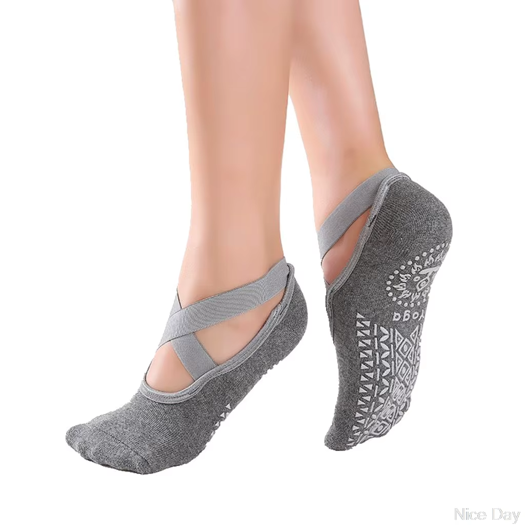 Chaussettes de Yoga Antidérapantes avec Grips en Silicone