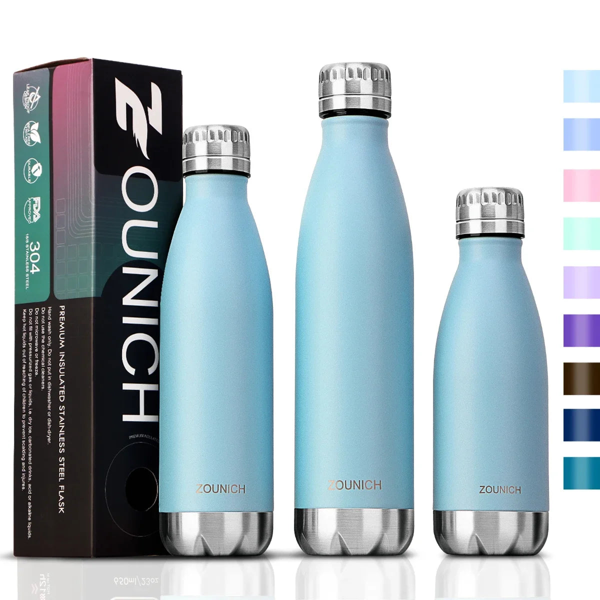 500Ml Double-Wall Insulated Vacuum Flask Stainless Steel Water Bottle for Sport Water Bottles Portable Thermos Bottle
