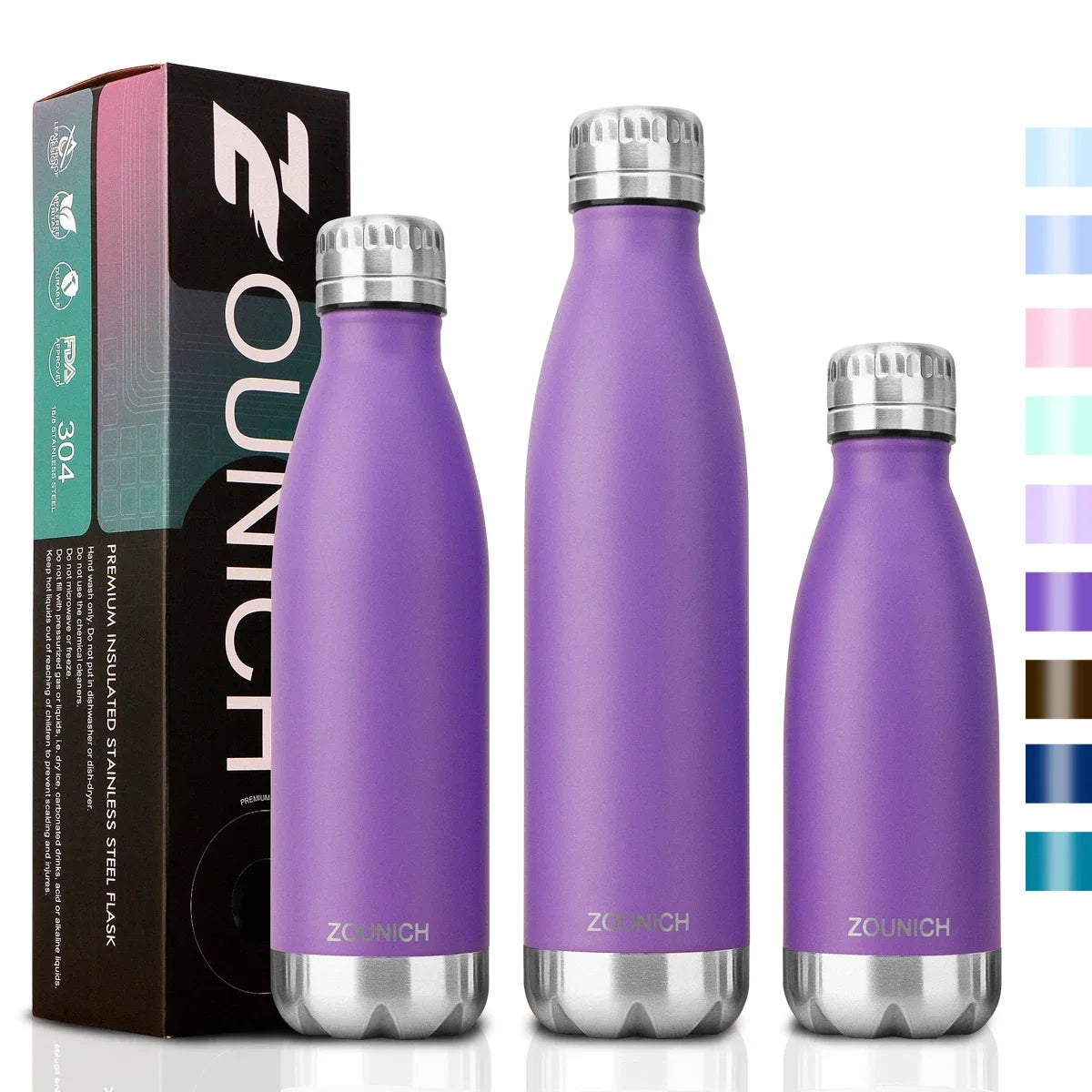 500Ml Double-Wall Insulated Vacuum Flask Stainless Steel Water Bottle for Sport Water Bottles Portable Thermos Bottle