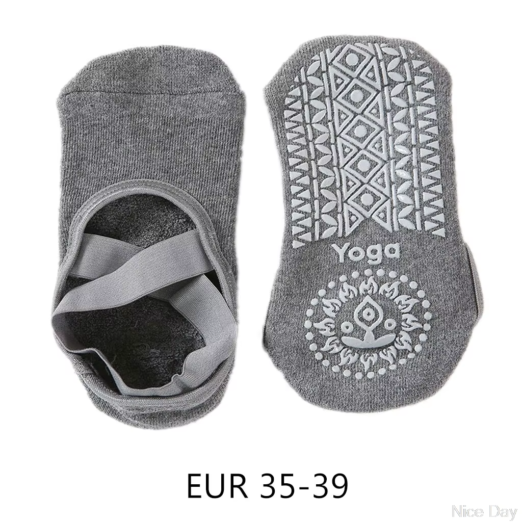 Chaussettes de Yoga Antidérapantes avec Grips en Silicone