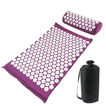 Tapis d'Acupression Premium - Soulagement Douleurs Dos & Stress (Set Complet avec Sac)